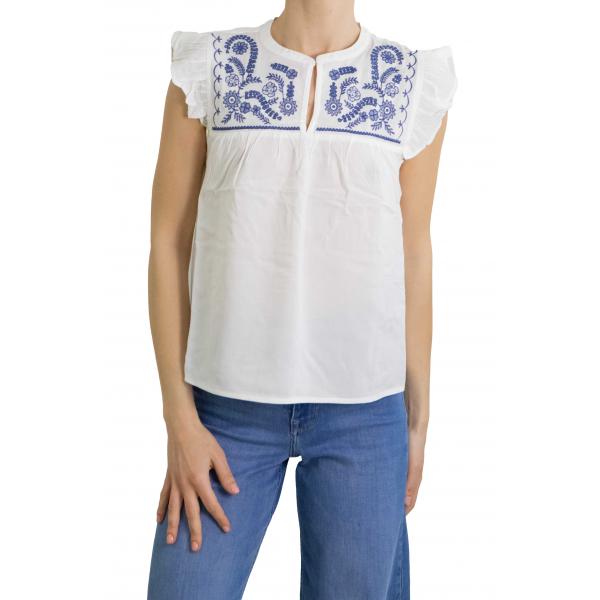Maglia con volant e scollo a V Only 